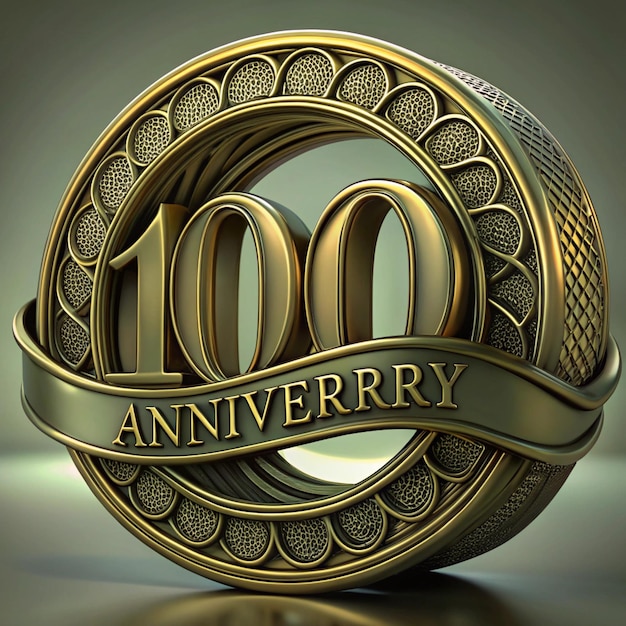 Elegant 100th Anniversary Badge Design for Posters and Labels