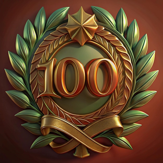 Elegant 100th Anniversary Badge Design for Posters and Labels