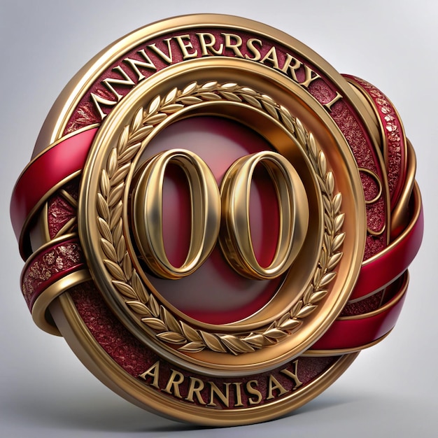 Photo elegant 100th anniversary badge design for posters and labels