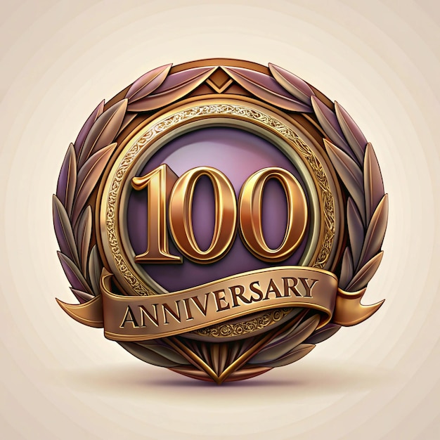 Elegant 100th Anniversary Badge Design for Posters and Labels