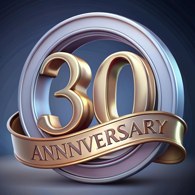 Elegant 30th Anniversary Emblem Design for Posters and Packaging