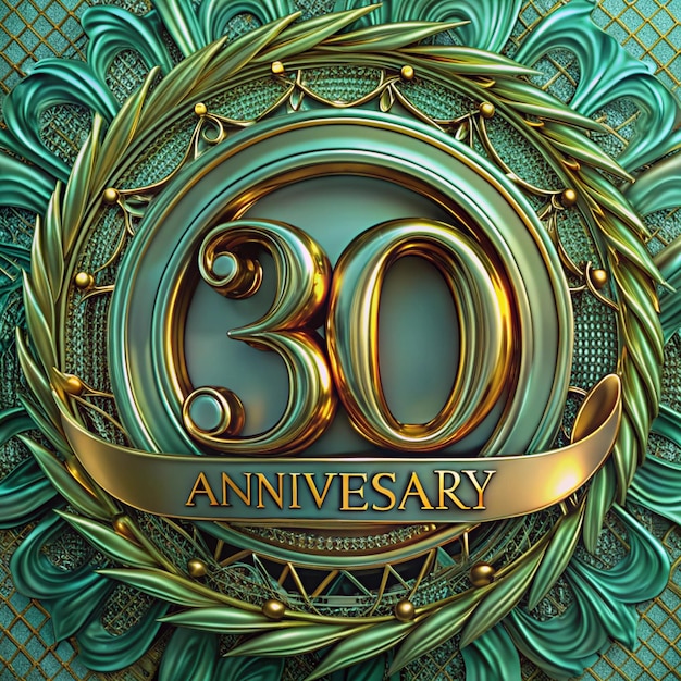 Elegant 30th Anniversary Emblem Design for Posters and Packaging