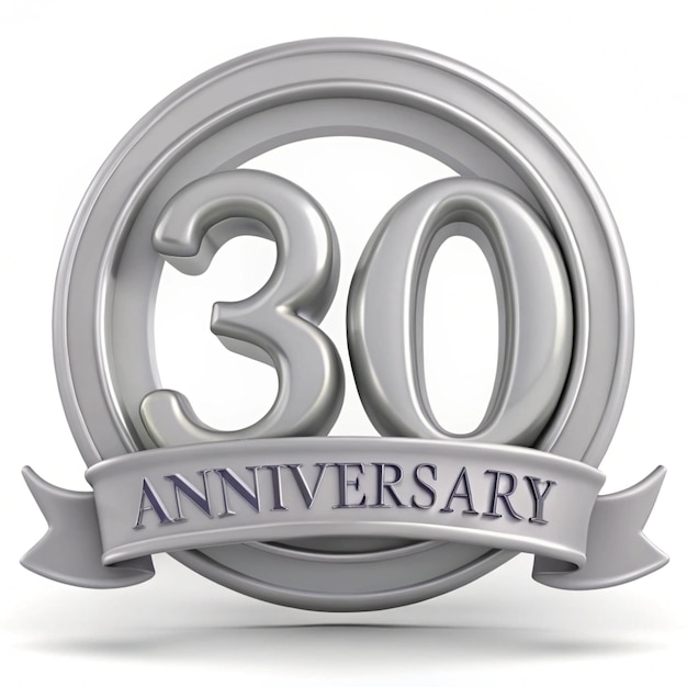 Photo elegant 30th anniversary emblem design for posters and packaging