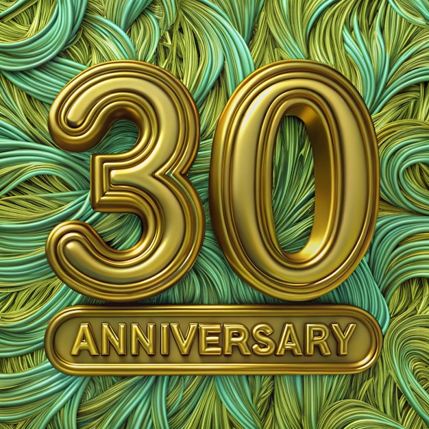 Elegant 30th Anniversary Emblem Design for Posters and Packaging