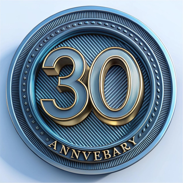 Elegant 30th Anniversary Emblem Design for Posters and Packaging