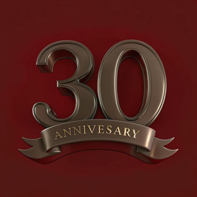 Photo elegant 30th anniversary emblem design for posters and packaging