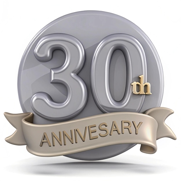 Photo elegant 30th anniversary emblem design for posters and packaging