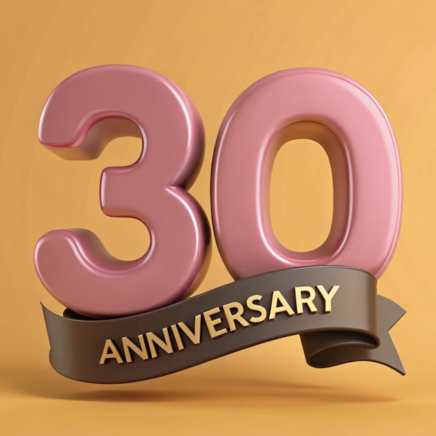 Elegant 30th Anniversary Emblem Design for Posters and Packaging