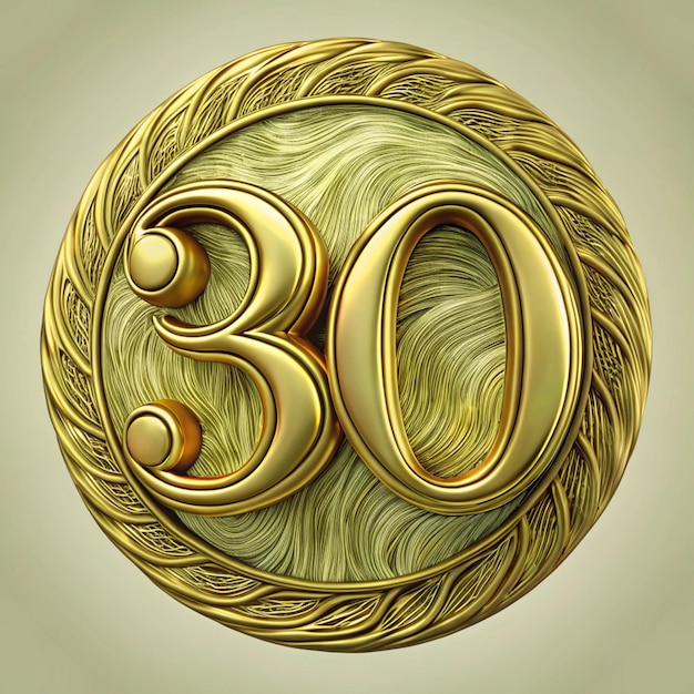 Photo elegant 30th anniversary emblem design for posters and packaging