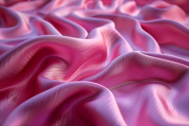 Photo elegant abstract 3d fuchsia silk texture background design