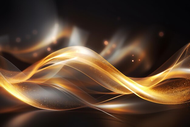 Elegant abstract background with shiny gold and silver lines