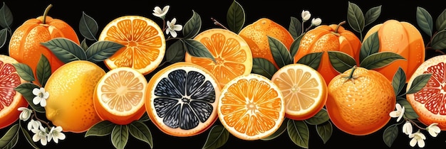 Elegant Abstract Citrus Fruit Background