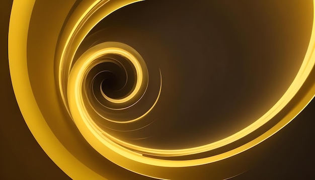 Photo elegant abstract yellow background with illuminated spiral shape 4