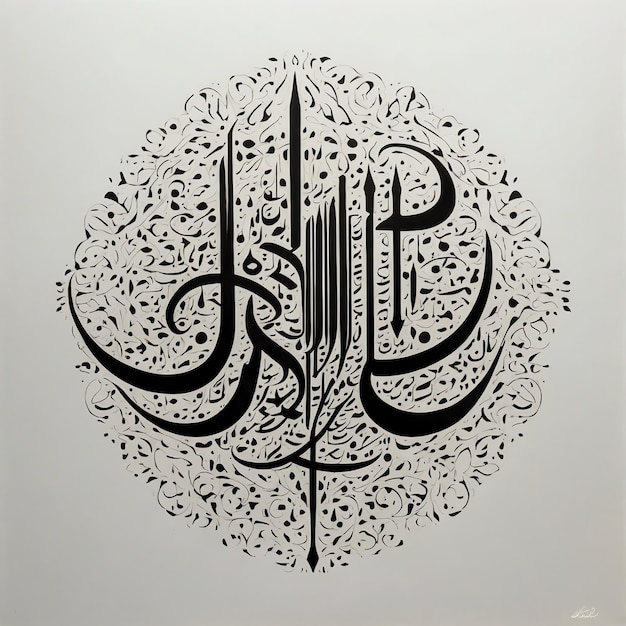 Photo elegant arabic calligraphy art for traditional decor