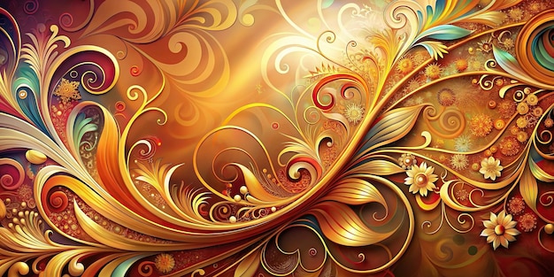 An elegant and artistic background featuring swirling colors and patterns Abstract design