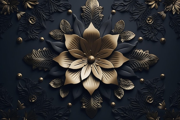 Elegant background with a decorative gold mandala design