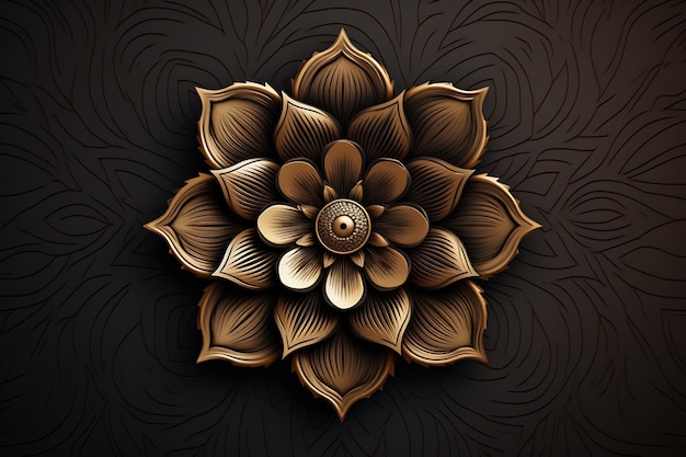 Elegant background with a decorative gold mandala design