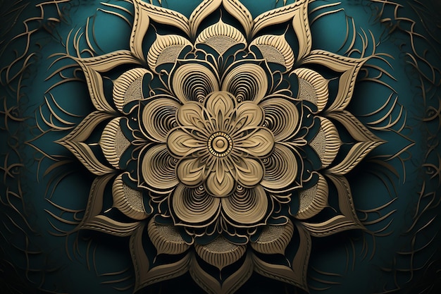 Elegant background with a decorative gold mandala design