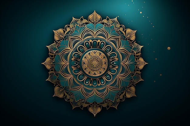 Elegant background with a golden mandala design