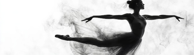 Elegant Ballet Dancer Drawing PNG Transparent Background