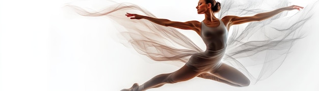 Elegant Ballet Dancer Drawing PNG Transparent Background