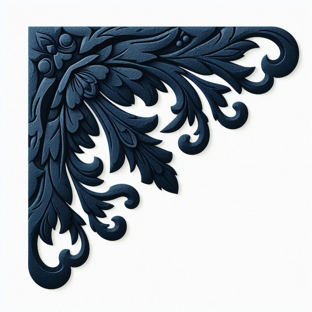 Photo elegant baroque corner design