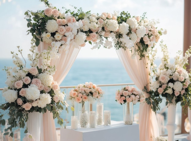 Elegant Beach Wedding Ceremony Decor