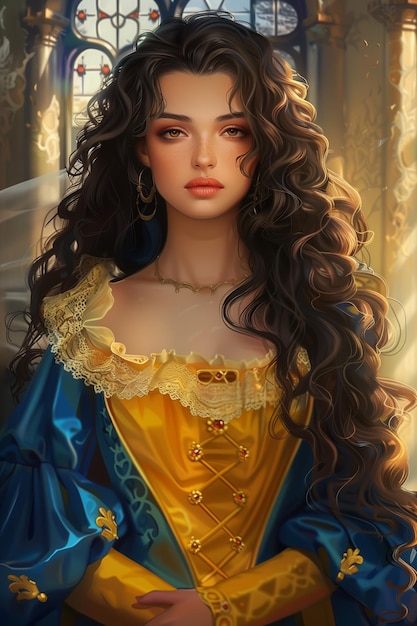 Elegant Beauty A Captivating Anime Portrait