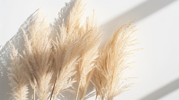 Elegant Beige Pampas Grass Reeds Plant