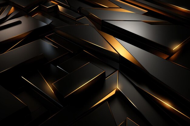 Elegant Black and Gold Abstract Design