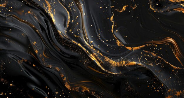 Elegant black and gold marble texture