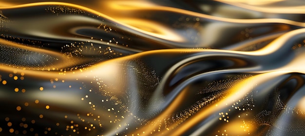 Elegant black and gold swirls on a luxurious abstract backdrop