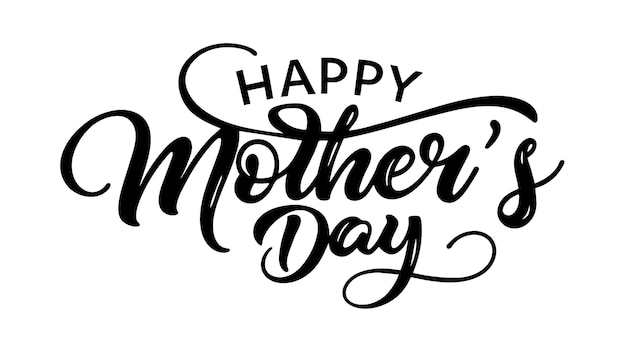 elegant black inscription happy mothers day