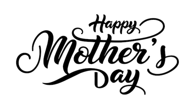 elegant black inscription happy mothers day