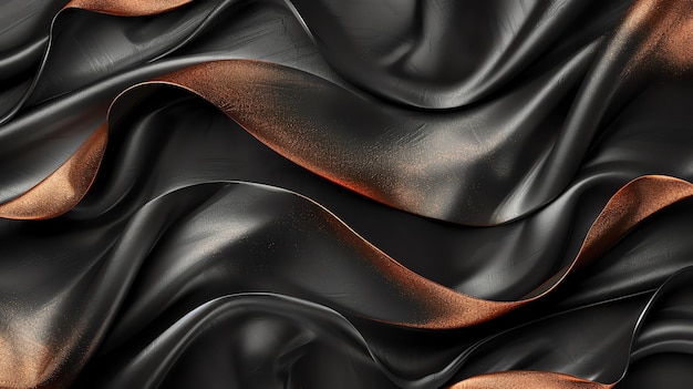 Elegant black and rose gold satin texture