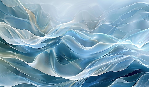 Elegant blue abstract silky waves background texture