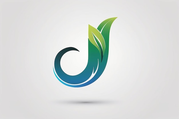 Elegant Branding Natural Gradient Style Letter J Logo Design Template