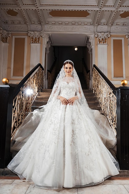 Elegant bride in a wedding dress