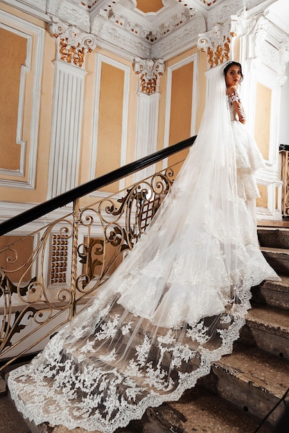 Elegant bride in a wedding dress