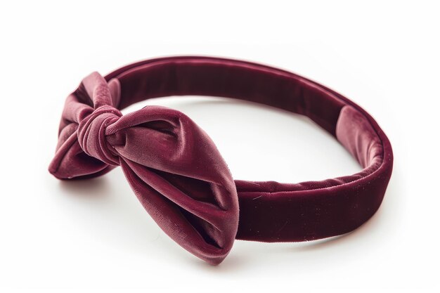 Elegant burgundy velvet headband with a stylish bow for women perfect for everyday wear or special occasions