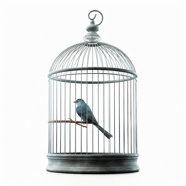 Elegant Cage on White Background