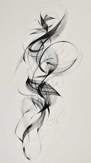 Photo elegant calligraphy intricate patterns and flowing strokes in masterful penmanship