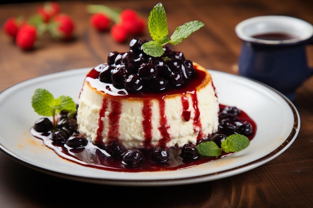 Elegant Cheesecake with Berry Compote Gourmet Dessert Option