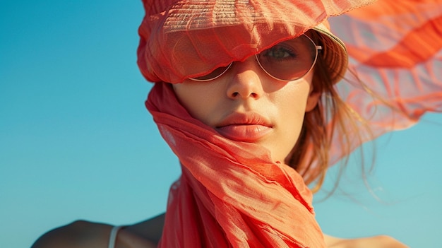 Elegant and Chic Womens Summer Scarf Fashion Image