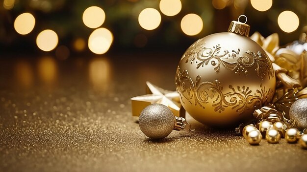 Elegant Christmas Background gold background