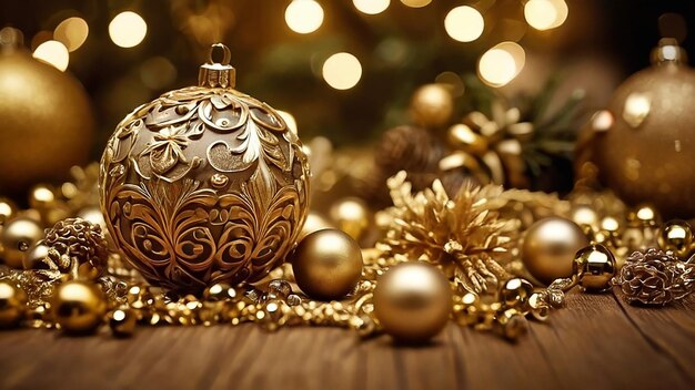 Elegant Christmas Background gold background