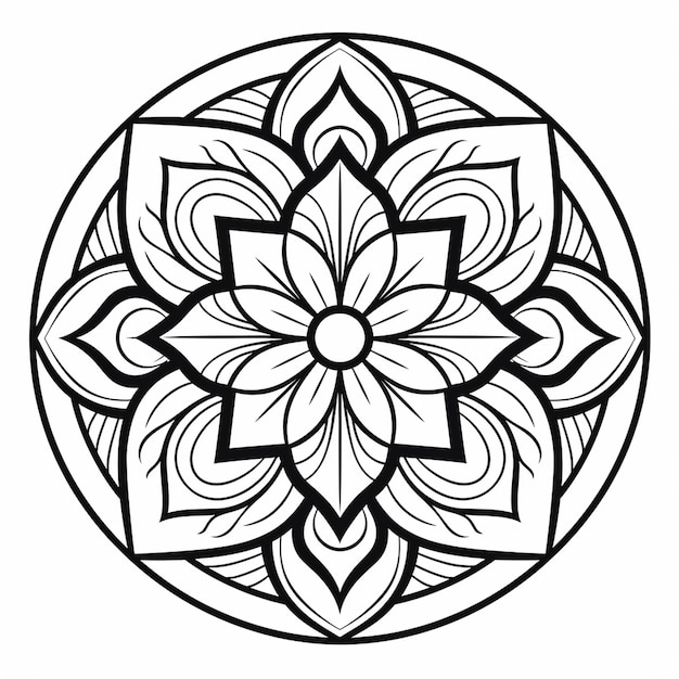 Elegant Circular Mandala Tattoo Design