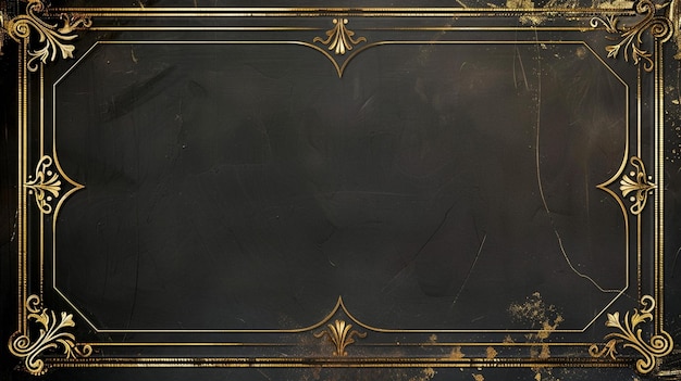 Elegant Classic Announcement with Gold Border and Black Background