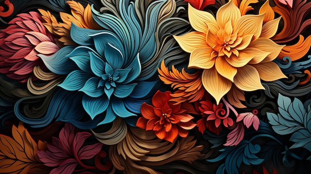 elegant colorful flower background wallpaper