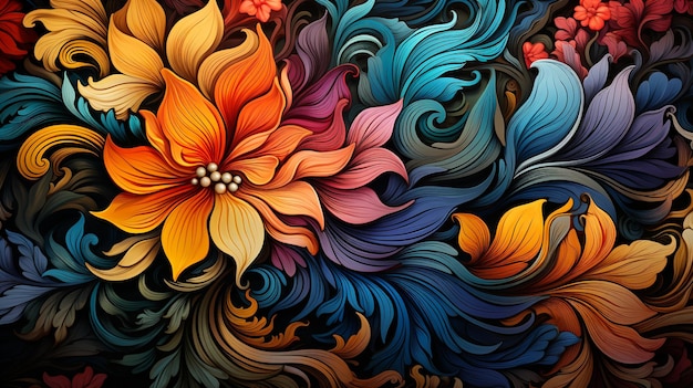 elegant colorful flower background wallpaper